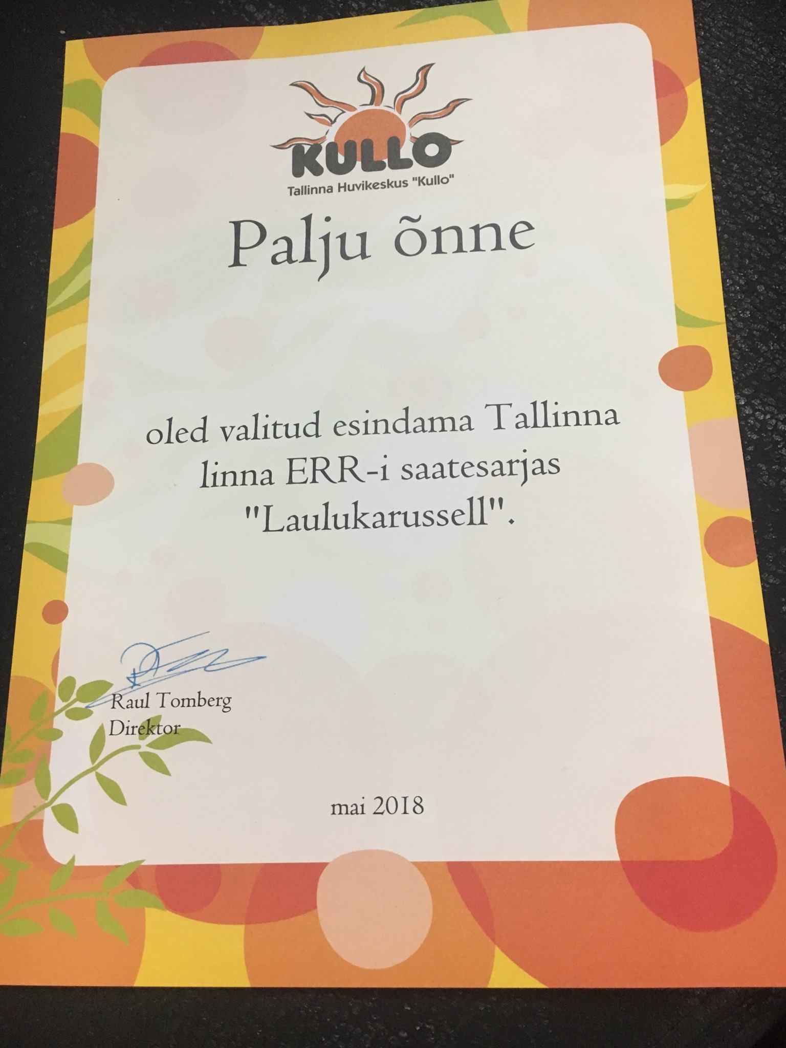 Solistid Tristan Lumi  ja Laura-Maria Hunt valiti Laulukarussell 2019 televooru!